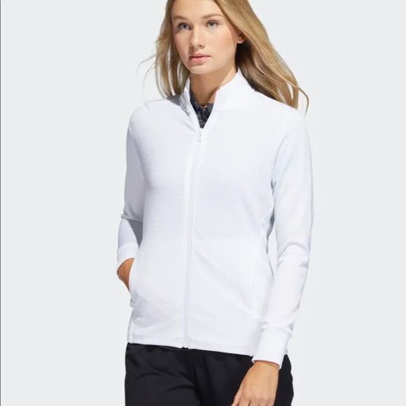 adidas Jackets & Coats Adidastextured Full Zip Golf Jacket Poshmark